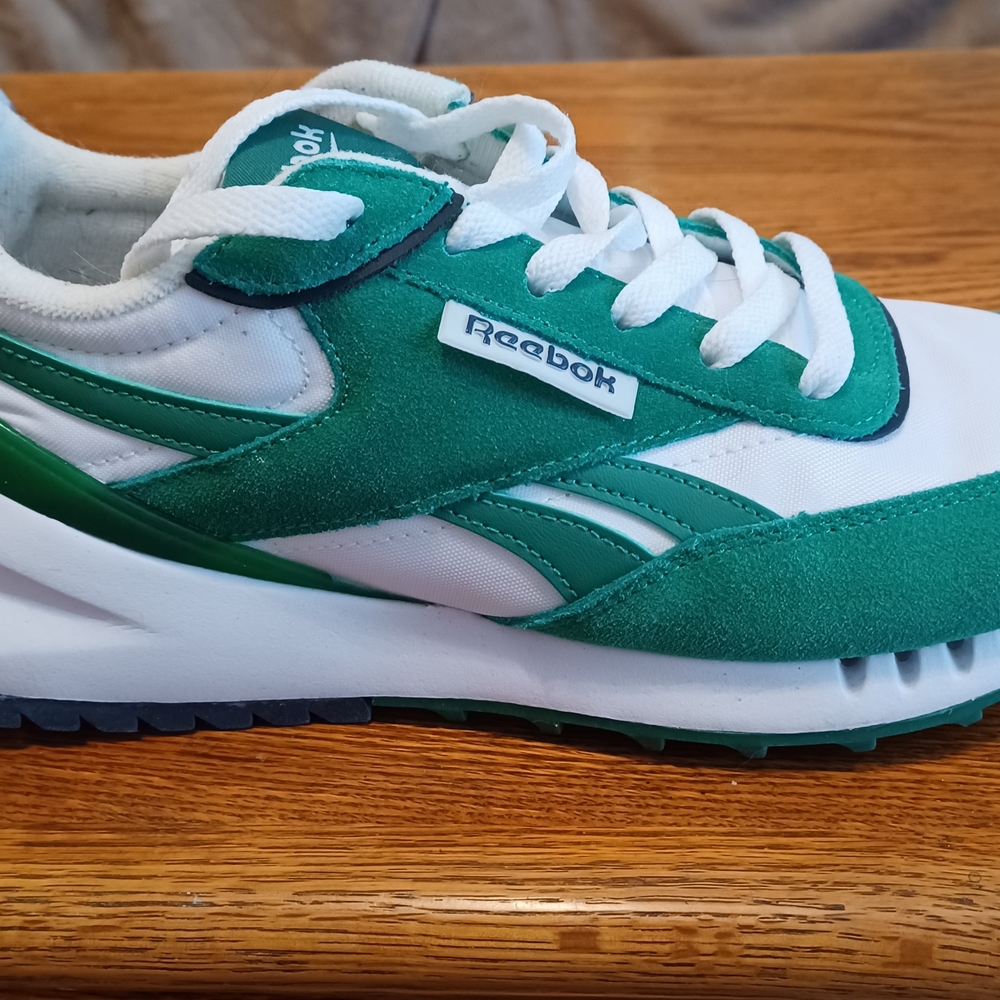 Reebok Womens Green and White Sneakers